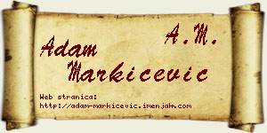 Adam Markićević vizit kartica